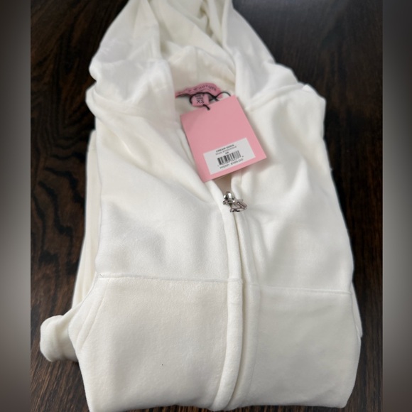 Juicy Couture white Velvet Bling Hoodie and Pant Set 💋 - Picture 6 of 8